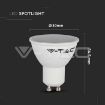 Slika V-TAC LED sijalica GU10 4.5W 400lm 4000K