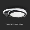 Slika V-TAC LED dekorativna svetiljka Ø300 × h 50 mm 24W 2560lm 4000K IP20 crna