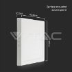 Slika V-TAC LED panel nadgradni 6W 660lm 6500K IP20 bela